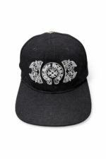 black Chrome Hearts Horseshoe Denim Baseball Hat