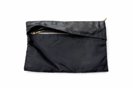 Prada nylon and leather clutch bag