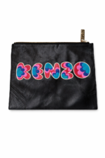 Kenzo logo leather clutch