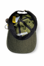 distressed black denim baseball cap - Image 3