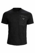 Prada Black Jersey and Re-Nylon Pocket Detail T-Shirt