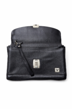 Valentino black leather clutch bag