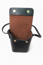 black leather crossbody bag