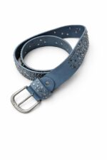 blue leather or faux leather belt - Image 3