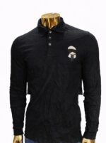 Black long-sleeved polo shirt from Karl Lagerfeld