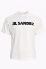 White Jil Sander short-sleeved cotton jersey t-shirt