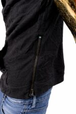 black True Religion men's hooded short-sleeve T-shirt - Image 3