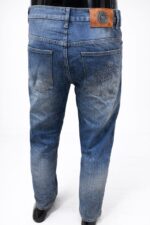Men's jeans featuring stylized cross patches - Image 2