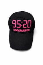 black DSQUARED2 gabardine baseball cap
