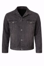 Balenciaga black cotton-blend denim jacket