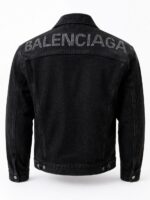 Balenciaga black cotton-blend denim jacket - Image 2
