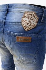 distressed, washed denim - Image 2