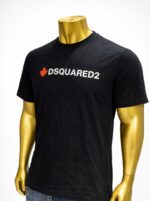 Black DSQUARED2 logo t-shirt (M) - Image 2