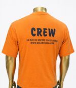 Orange cotton Balenciaga Crew print t-shirt. (L) - Image 2