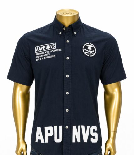 AAPE by A Bathing Ape short-sleeve button-down shirt. (L)