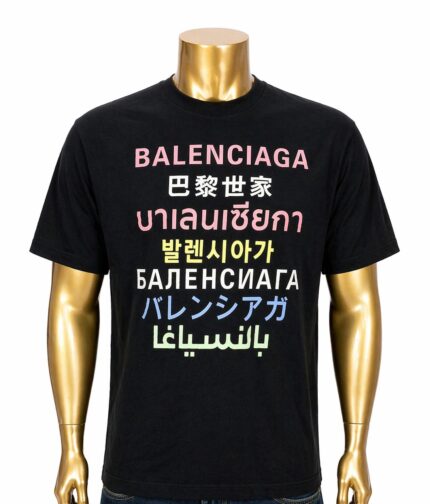 Balenciaga Languages Medium Fit T-Shirt. (XL)