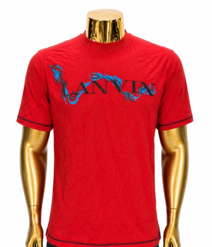 Lanvin Unisex Dragon Print Loose-Fitting T-Shirt (XL)