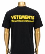 VETEMENTS black cotton T-shirt (M) - Image 2