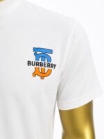 Burberry Logo Pattern Loose Short Sleeve T-Shirt  (L) - Image 2