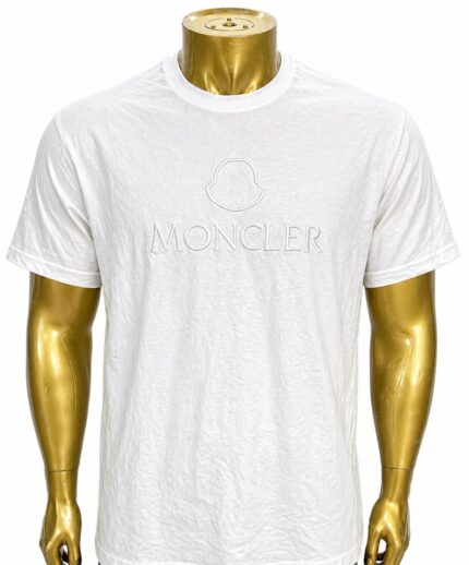 Moncler logo graphic crewneck short sleeve shirt. (XL)