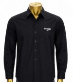 We11done black logo-print cotton shirt (XXL)