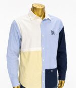 Crown Color Mixed Cotton Shirt (XXL)
