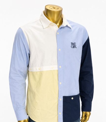 Crown Color Mixed Cotton Shirt (XXL)