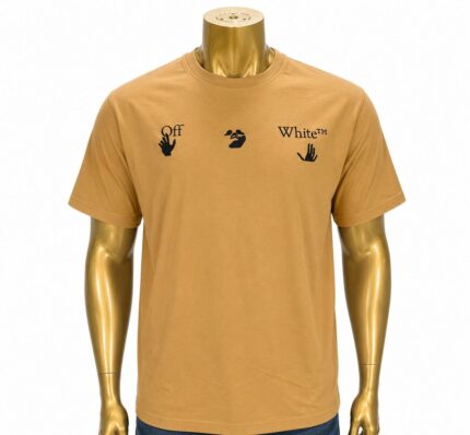 Off-White Hands Off logo print cotton t-shirt. (M)
