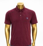 Burberry Burgundy Piqué Cotton Polo Shirt (L/XL)